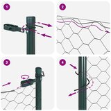  Stup za ogradu Siva 100 x 1 4 m (36 mm mreža) Čelik i PVC | shoptok.hr