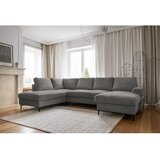 Miuform Siva raztegljiva kotna sedežna garnitura iz rebrastega žameta (levi kot) Lofty Lilly – | Shoptok.si