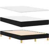 vidaXL Postelja z vzmetnico Črna 120x200 cm Tkanina | Shoptok.si