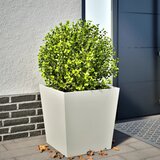 vidaXL Vrtna sadilica bijela 50 x 50 x 50 cm čelična Cijene