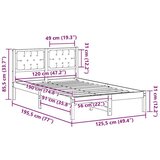  Okvir za krevet Svijetlo siva 120 x 190 cm tkanina | shoptok.hr