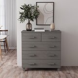 The Living Store Komoda HAMAR svetlo siva 79x40x80 cm trdna borovina - Komoda, (21663590) Cene