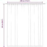  Zavjesa za zamračivanje s kukama crna 290 x 245 cm | shoptok.hr