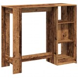  Barski stol s policom boja staro drvo 124x46x103,5 cm drveni | shoptok.hr