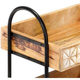 vidaXL Kuhinjska kolica s 3 razine 46x30x76 cm od masivnog drva manga | shoptok.hr