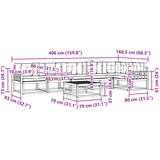  Set vanjskih sofa 7 kom. Bijela i bež Poliester | shoptok.hr