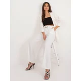 Fashion Hunters Cream trousers with wide legs