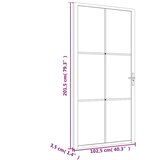  Unutarnja vrata 102,5x201,5 cm bijela od ESG stakla i aluminija | shoptok.hr