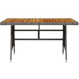 vidaXL Vrtni stol sivi 130x70x72 cm poliratan i masivno bagremovo drvo | shoptok.hr