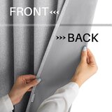 Restilo CORITA curtain, grey, plain, classic and modern style, multifunctional tape, structural fabric with blackout effect, 140 x 245 cm | shoptok.hr
