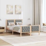  Konstrukcija postelje z vzglavjem Svetlo siva 120 x 190 cm, (5000084568) | Shoptok.si