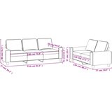  2-dijelni set sofa s jastucima smeđesivi od tkanine | shoptok.hr