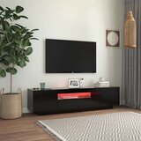 vidaXL TV ormarić s LED svjetlima crni 160 x 35 x 40 cm | shoptok.hr