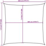  Jedro za zaštitu od sunca 160 g/m² bež 4,5 x 4,5 m HDPE | shoptok.hr