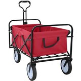 vidaXL Zložljiv ročni voziček Rdeča 94 x 53 x 99 cm Oxford tkanina, (5000285921) | Shoptok.si