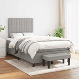  s oprugama i madracem svjetlosivi 120x190 cm od tkanine | shoptok.hr