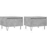 vidaXL Klubska mizica 2 kosa betonsko siva 50x46x35 cm inženirski les | Shoptok.si