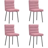  Jedilni stoli 4 kosi roza žamet, (21822388) | Shoptok.si