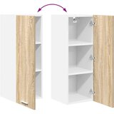 vidaXL Viseča omarica Riga Sonoma hrast in bela 30 x 31 x 80 cm | Shoptok.si