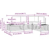  Set vanjskih sofa s jastukom 4 Komad Bijela Čvrsto drvo akacije | shoptok.hr