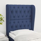  Uzglavlje s ušima plavo 83 x 23 x 118/128 cm od tkanine | shoptok.hr