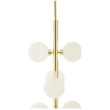 Premier Housewares Bela/v zlati barvi kovinska viseča svetilka s steklenim senčilom ø 27 cm Trieste – | Shoptok.si
