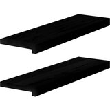vidaXL Okenske police 2 kosa temno rjava 70x20x2 cm trdna hrastovina, (22124631) Cene