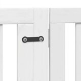 vidaXL Vrata za pse s vratašcima 4 panela sklopiva 320 cm drvo topole | shoptok.hr