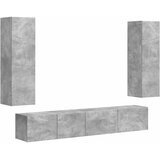  Set TV komoda Zidne 3 pcs Betonski sivi Konstruirano drvo | shoptok.hr