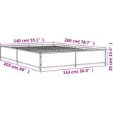  Okvir kreveta crni 140 x 200 cm od konstruiranog drva i metala | shoptok.hr