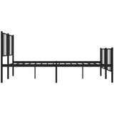 Metalni okvir kreveta uzglavlje i podnožje crni 183x213 cm | shoptok.hr