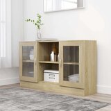 vidaXL Vitrina boja hrasta sonome 120 x 30,5 x 70 cm od iverice | shoptok.hr