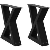  Noge za klub stolić 2 kom Crne 40 x (30-31,3) cm Čelik | shoptok.hr