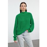 Trendyol Green Crop Soft Textured Basic Thick Knit Detailed Knitwear Sweater Cijene