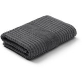 JUNA Temno siva frotirna brisača iz organskega bombaža 50x100 cm Check – | Shoptok.si