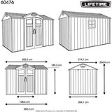 Lifetime Ohio | Plastična vrtna kućica s podom | Siva | 3x2 m | shoptok.hr