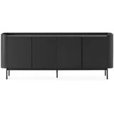 Črna komoda 200x80x40 cm Willa –