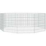 vidaXL Kavez za zečeve s 10 panela 54 x 60 cm od pocinčanog željeza | shoptok.hr