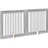  Vrata za pse z stojali 2 pcs Siva Sonoma 100 x 100 cm, (5000215008) | Shoptok.si