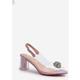 S. BARSKI Transparent Sandals with Ornament Purple D&A | Eponuda.ba