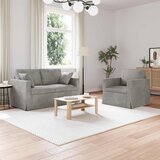  Set sofe 2 pcs Svijetlo siva 138 x 78 x 80 cm Baršun | shoptok.hr