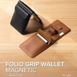 Ringke Magnetni novčanik Folio Grip za Samsung Galaxy Z Flip7 – smeđi | shoptok.hr