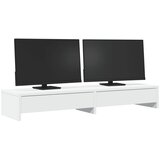  Stalak za monitor s ladicama bijeli 100x27x15 cm inženjerski drvo | Eponuda.com