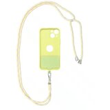 Swing privjesak za telefon podesive duljine / duljina kabela 165 cm (max 82,5 cm u omči) / rame ili vrat - sivo žuta | shoptok.hr