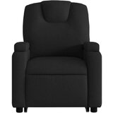  Masažni naslonjač na podizanje od tkanine crni | shoptok.hr