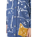 Trendyol Indigo Cat Patterned Knitwear Cardigan | shoptok.hr