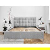Miuform Svijetlo sivi tapecirani bračni krevet s podnicom 160x200 cm Eve – | shoptok.hr