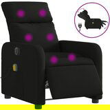 Maison Chic Električni masažni naslanjač - Relax naslanjač črno blago, (22134482) | Shoptok.si