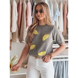 DStreet Sweter damskie oversize z cytrynami CYTRYNKA szary | shoptok.hr