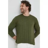 Sisley Pamučni pulover boja: smeđa, lagani